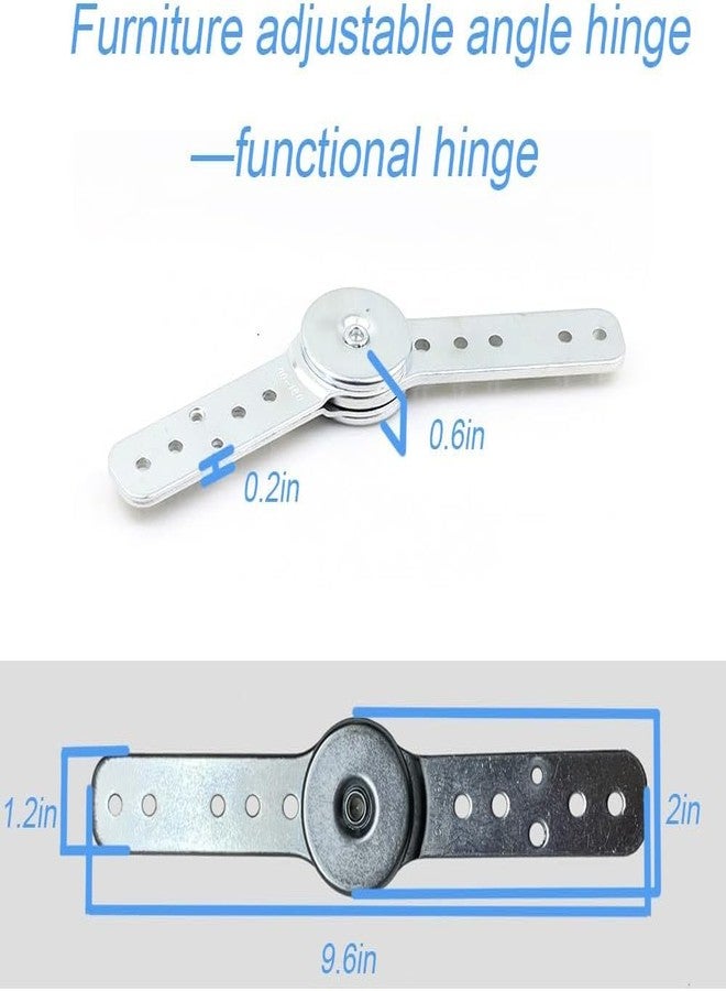 QZIBEVA 2 Pack Adjustable Angle Hinge, Sofa Bed, DIY Furniture, Sofa backrest, Heavy Duty Sofa | Bed | Cupboard | Recliner Gear Adjustment Hardware 90 to 180 Degree | 90 Degree Installation | SH2P8 | - Image 4